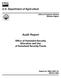 Audit Report. U.S. Department of Agriculture. Office of Homeland Security Allocation and Use of Homeland Security Funds
