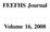 FEEFHS Journal. Volume 16, 2008