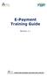 E-Payment Training Guide