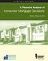 Consumer Mortgage Decisions