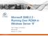 Microsoft SMB 2.2 - Running Over RDMA in Windows Server 8