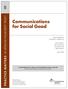 Communications for Social Good
