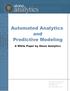 analytics stone Automated Analytics and Predictive Modeling A White Paper by Stone Analytics