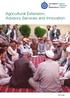 Agricultural Extension, Advisory Services and Innovation