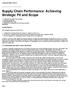 Supply Chain Performance: Achieving Strategic Fit and Scope