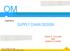 CHAPTER 9 SUPPLY CHAIN DESIGN DAVID A. COLLIER AND JAMES R. EVANS. OM, Ch. 9 Supply Chain Design 2009 South-Western, a part of Cengage Learning