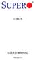 C7B75 USER S MANUAL. Revision 1.0