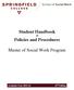Student Handbook of Policies and Procedures