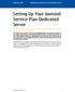 Setting Up Your Assisted Service Plan Dedicated Server