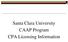 Santa Clara University CAAP Program CPA Licensing Information