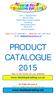 PRODUCT CATALOGUE 2015