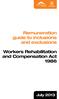 Remuneration guide to inclusions and exclusions. Workers Rehabilitation and Compensation Act 1986