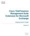 Cisco TelePresence Management Suite Extension for Microsoft Exchange