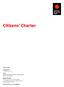 Citizens Charter. Issue number 1. Version date 3 September 2013. Issuer