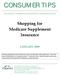 Shopping for Medicare Supplement Insurance