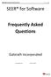 SEER for Software. Frequently Asked Questions