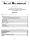 Sexual Harassment. Table of Contents