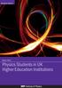 Statistical Report. March 2012. Physics Students in UK Higher Education Institutions