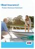 Boat Insurance. Product Disclosure Statement