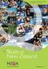 A guide for students considering secondary school study. Study in New Zealand
