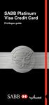 How To Use An Sabb Platinum Visa Credit Card