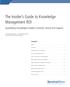 The Insider s Guide to Knowledge Management ROI