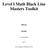 Level I Math Black Line Masters Toolkit