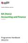 BA (Hons) Accounting and Finance
