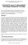 INTEGRATED QUALITY MANAGEMENT FOR URBAN TRANSPORT SYSTEMS