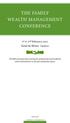 The Family. Hotel du Rhône Geneva. The fifth annual private meeting for professional intermediaries and trusted advisors to private and family clients