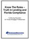 Know The Rules Truth in Lending and Florida Compliance
