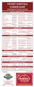 PATIENT HOSPITALS KOSHER GUIDE