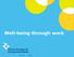 Well-being through work