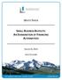 WHITE PAPER SMALL BUSINESS BUYOUTS: AN EXAMINATION OF FINANCING ALTERNATIVES AUGUST 8, 2014 ALEX HODGKIN