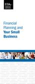 Financial Planning and Your Small Business