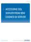 > ACCESSING SQL SERVER FROM IBM COGNOS BI SERVER. www.progress.com/datadirect