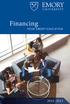 Financing YOUR EMORY EDUCATION