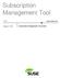 Subscription Management Tool
