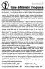 ! Section 2 Bible & Ministry Programs