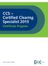CCS Certified Clearing Specialist 2015