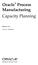 Oracle Process Manufacturing Capacity Planning
