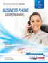 BUSINESS PHONE USER S MANUAL