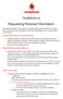 Guidance on Requesting Personal Information.