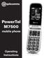 PowerTel M7500. mobile phone. Operating Instructions