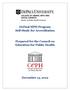 DePaul MPH Program Self-Study for Accreditation. Prepared for the Council on Education for Public Health