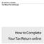 IR SERVICES ONLINE. Tax Return for Individuals. How to Complete Your Tax Return online