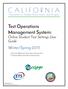 C A L I F ORN I A. Assessment of Student Performance and Progress. Test Operations Management System: