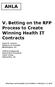 AHLA. V. Betting on the RFP Process to Create Winning Health IT Contracts. Dawn R. Crumel Shipman & Goodwin Washington, DC