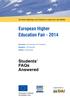 European Higher Education Fair - 2014