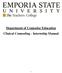 Department of Counselor Education Clinical Counseling - Internship Manual